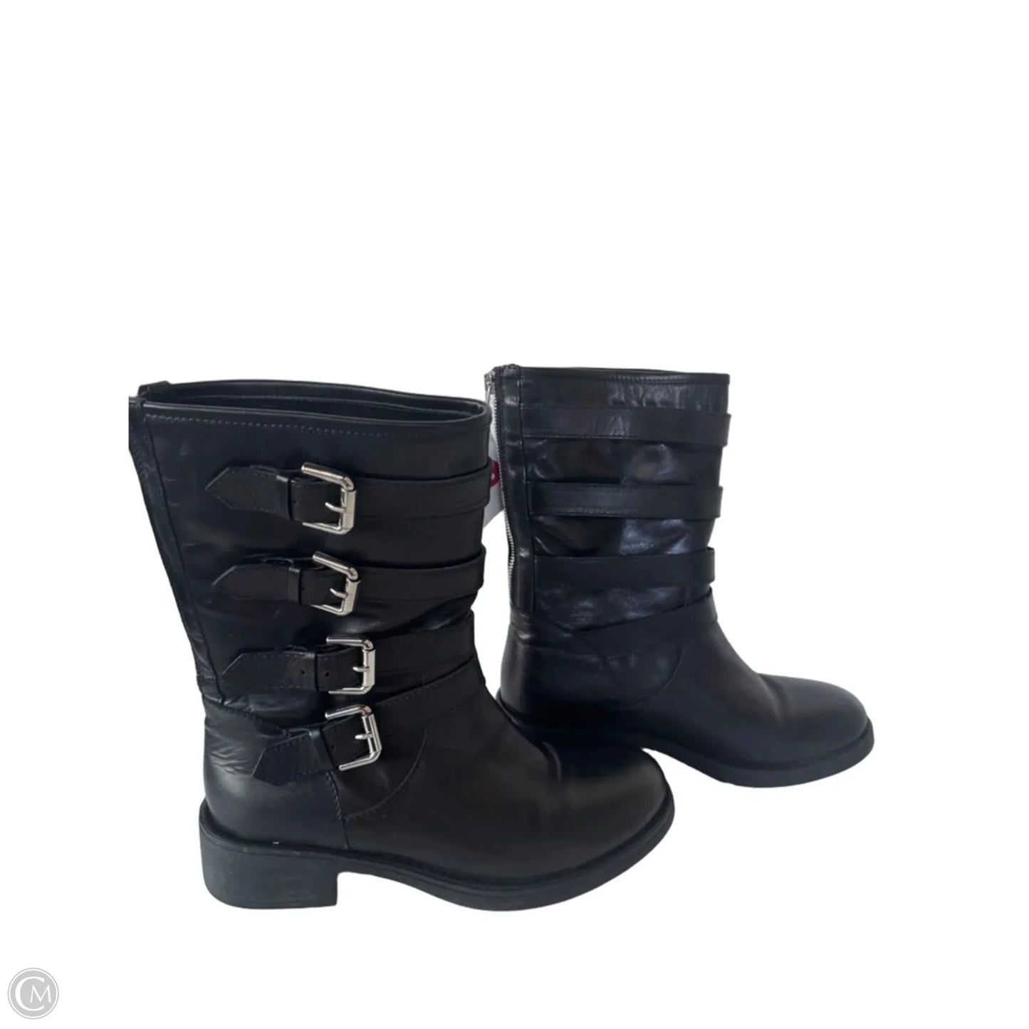 Boots Mid-calf Heels By Aquatalia In Black, Size: 8