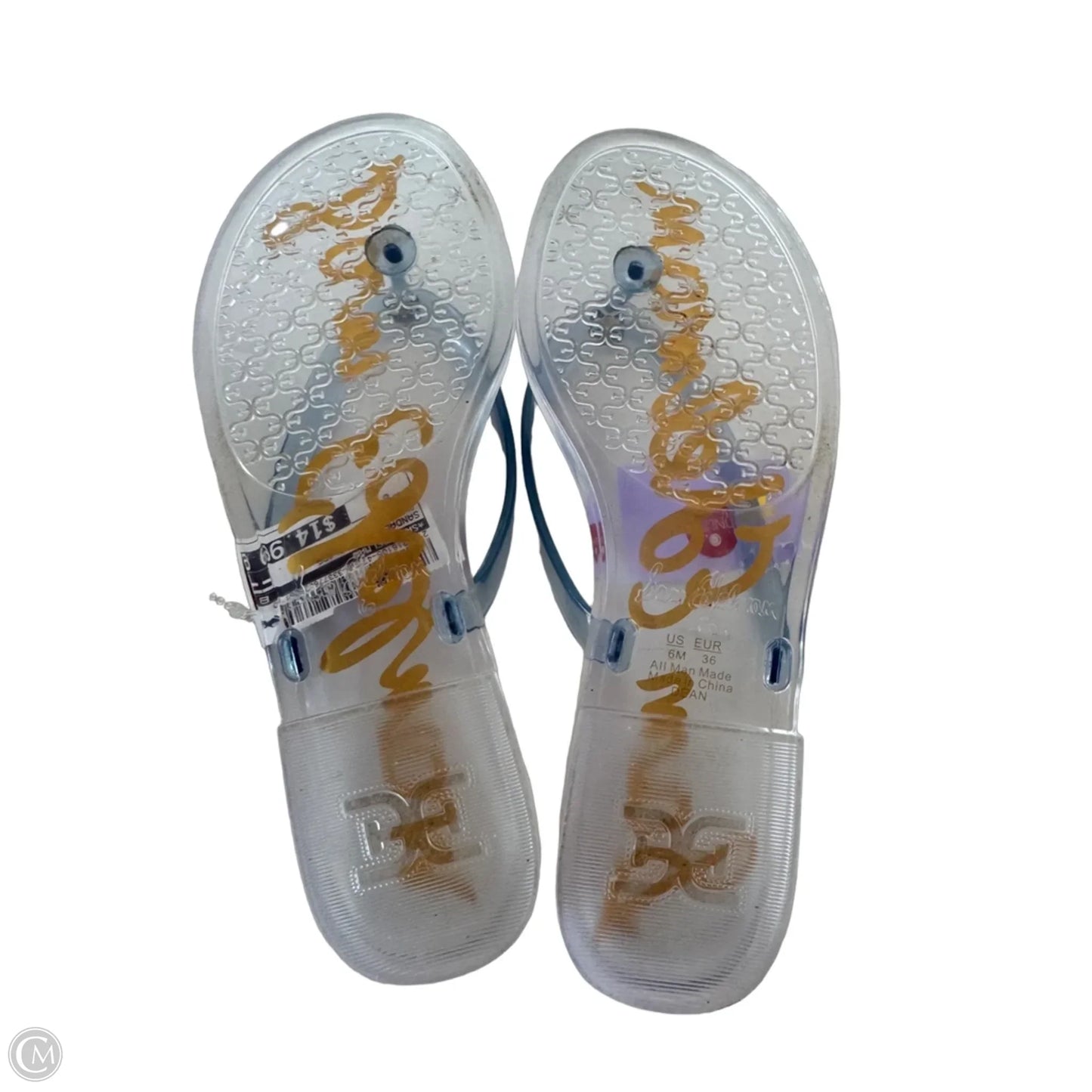 Sandals Flip Flops By Sam Edelman In Clear, Size: 6