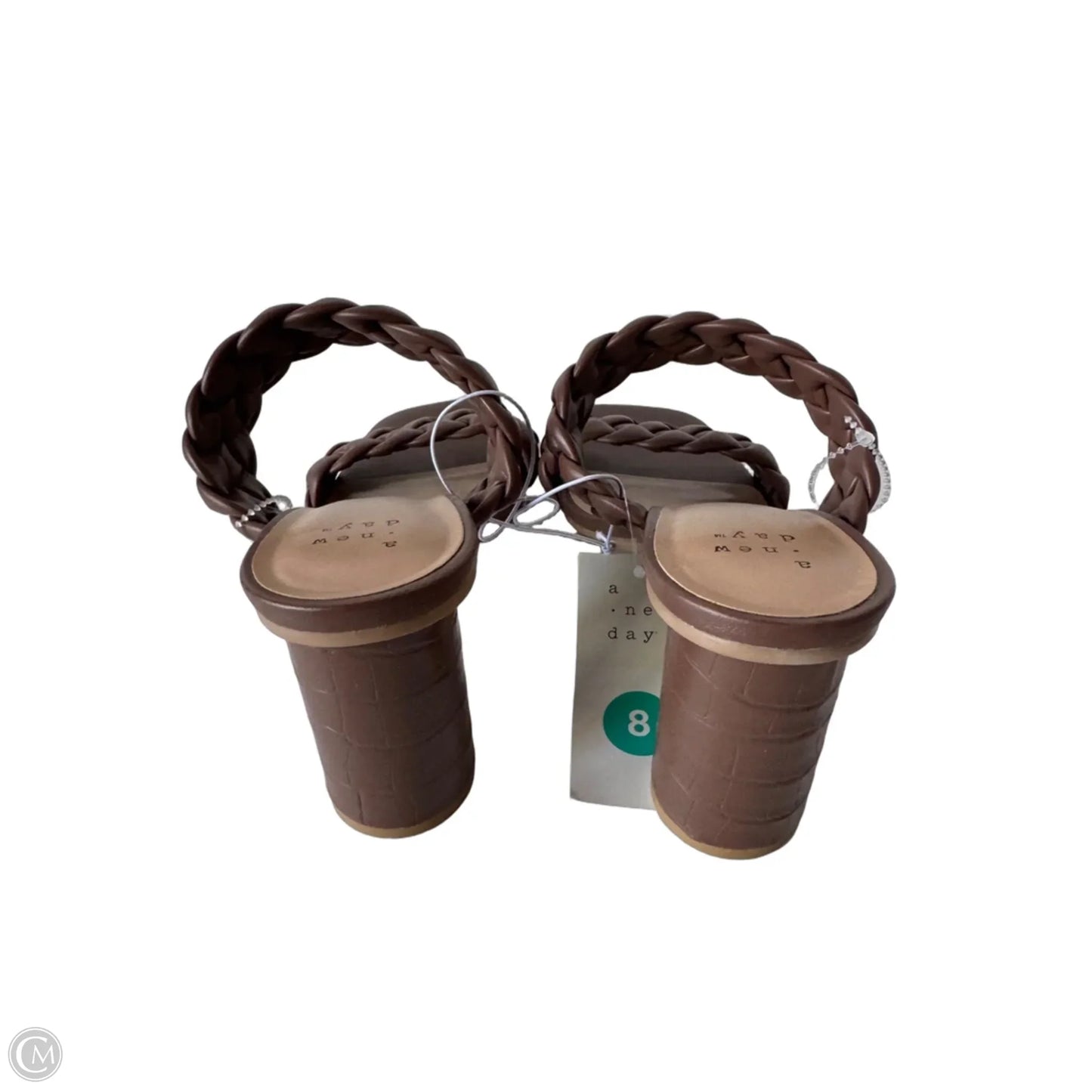 Sandals Heels Block By A New Day In Brown, Size: 8
