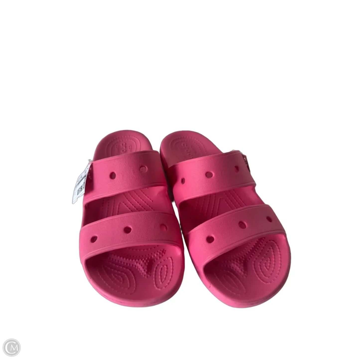 Sandals Flats By Crocs In Pink, Size: 8