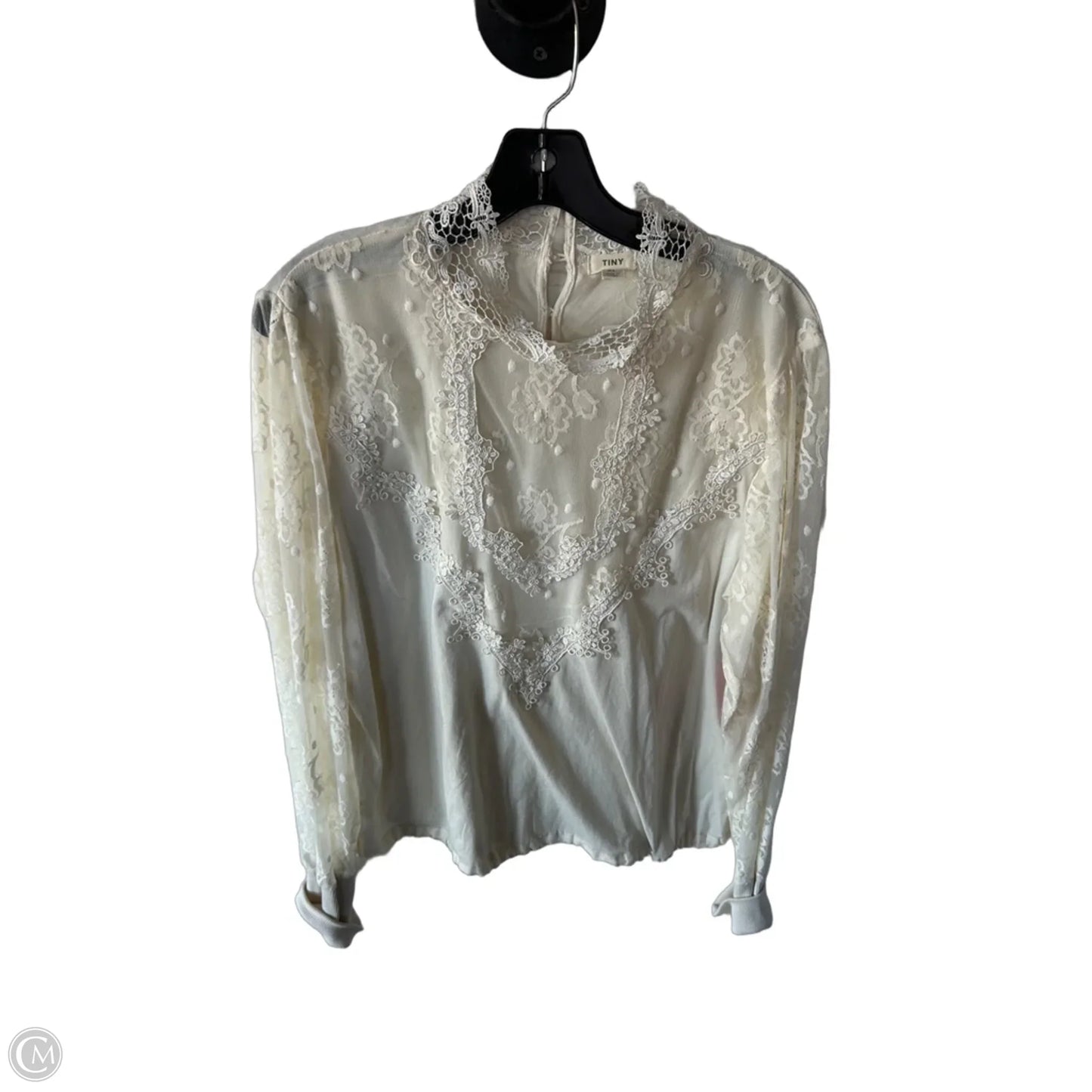Top Long Sleeve By Tiny In Cream, Size: Xl