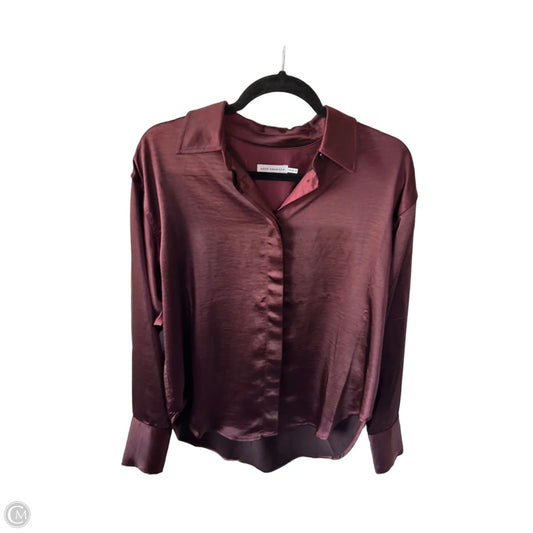 Top Long Sleeve By Good American In Maroon, Size: Xxs