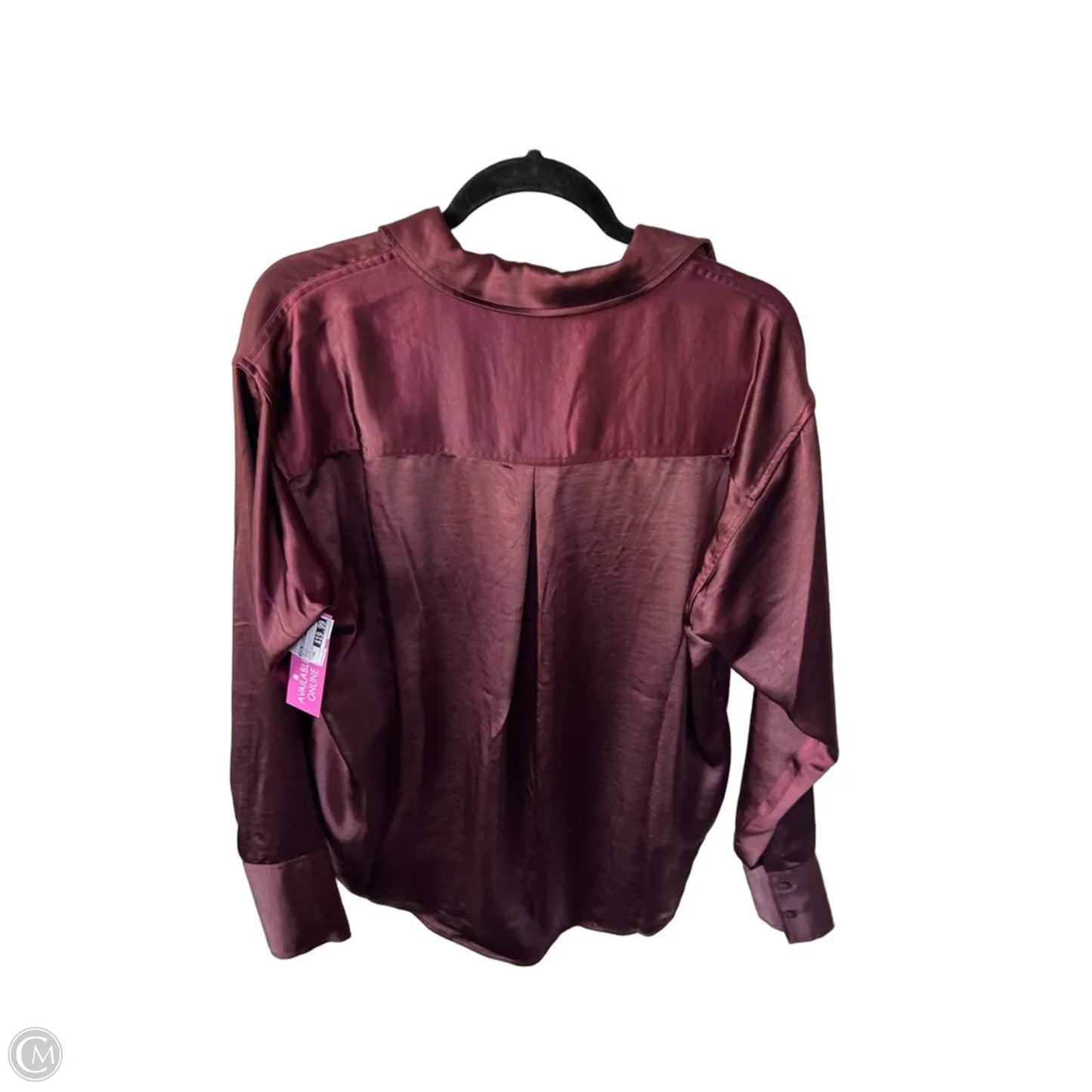 Top Long Sleeve By Good American In Maroon, Size: Xxs