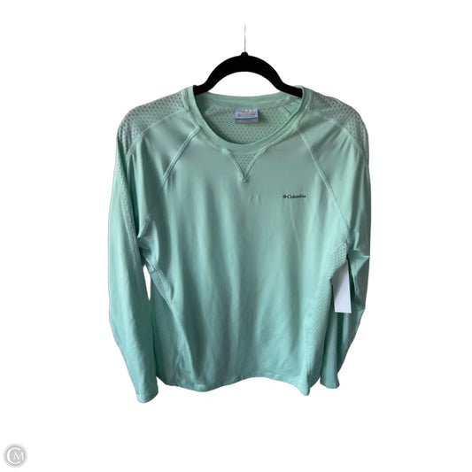 Athletic Top Long Sleeve Crewneck By Columbia In Green, Size: L