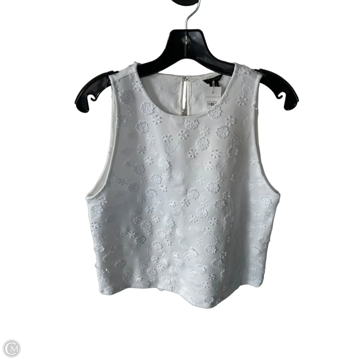 Top Sleeveless By Ann Taylor In White, Size: S