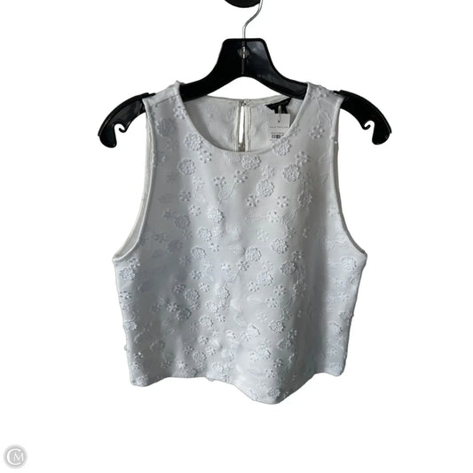 Top Sleeveless By Ann Taylor In White, Size: S