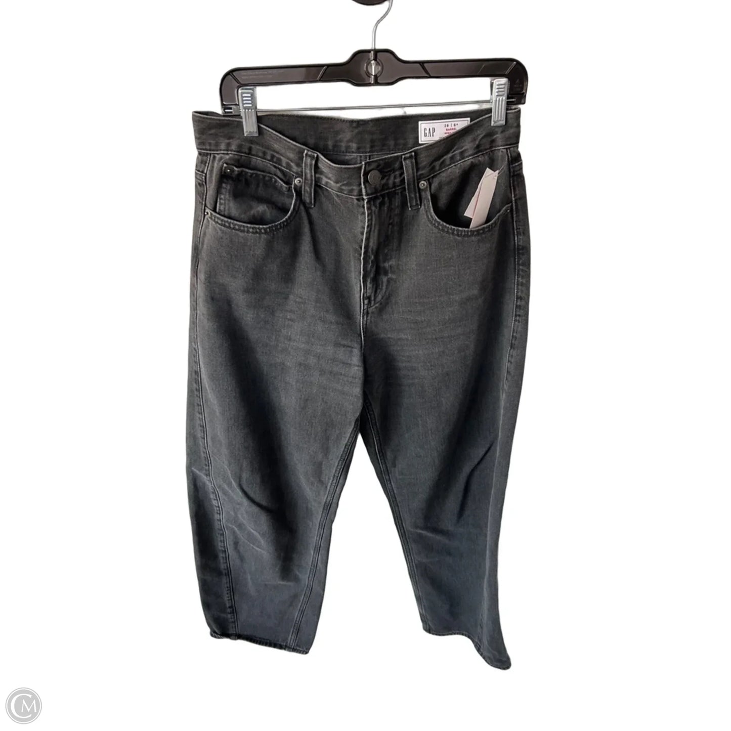 Jeans Straight By Gap In Black Denim, Size: 6