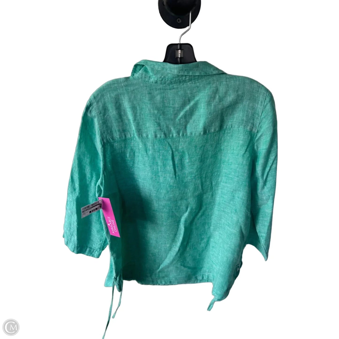 Top 3/4 Sleeve By Isaac Mizrahi In Green, Size: M