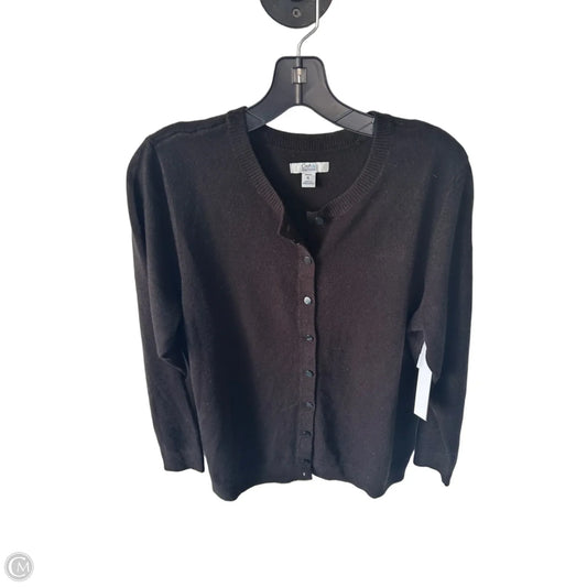 Sweater Cardigan By Croft And Barrow In Black, Size: Lp
