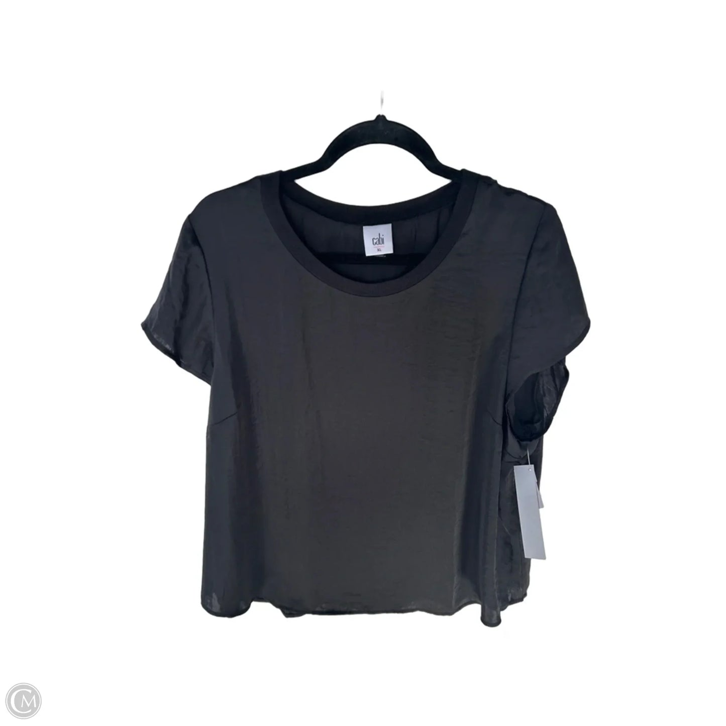 Top Short Sleeve By Cabi In Black, Size: Xl