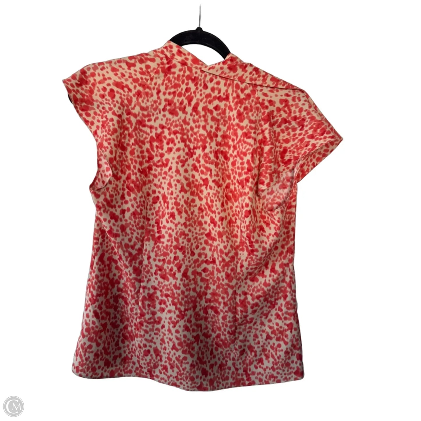 Top Short Sleeve By Ann Taylor In Orange & Tan, Size: M