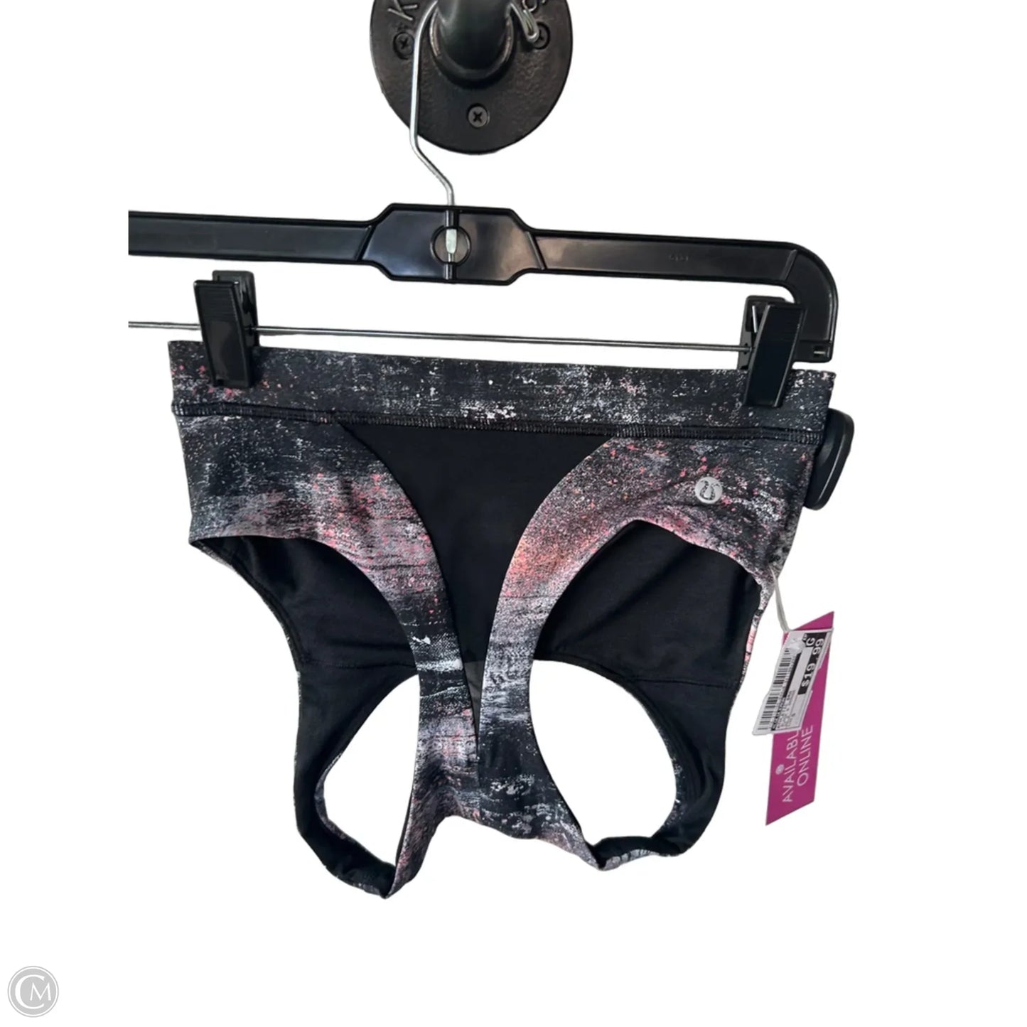 Athletic Bra By Lululemon In Black & Orange, Size: S