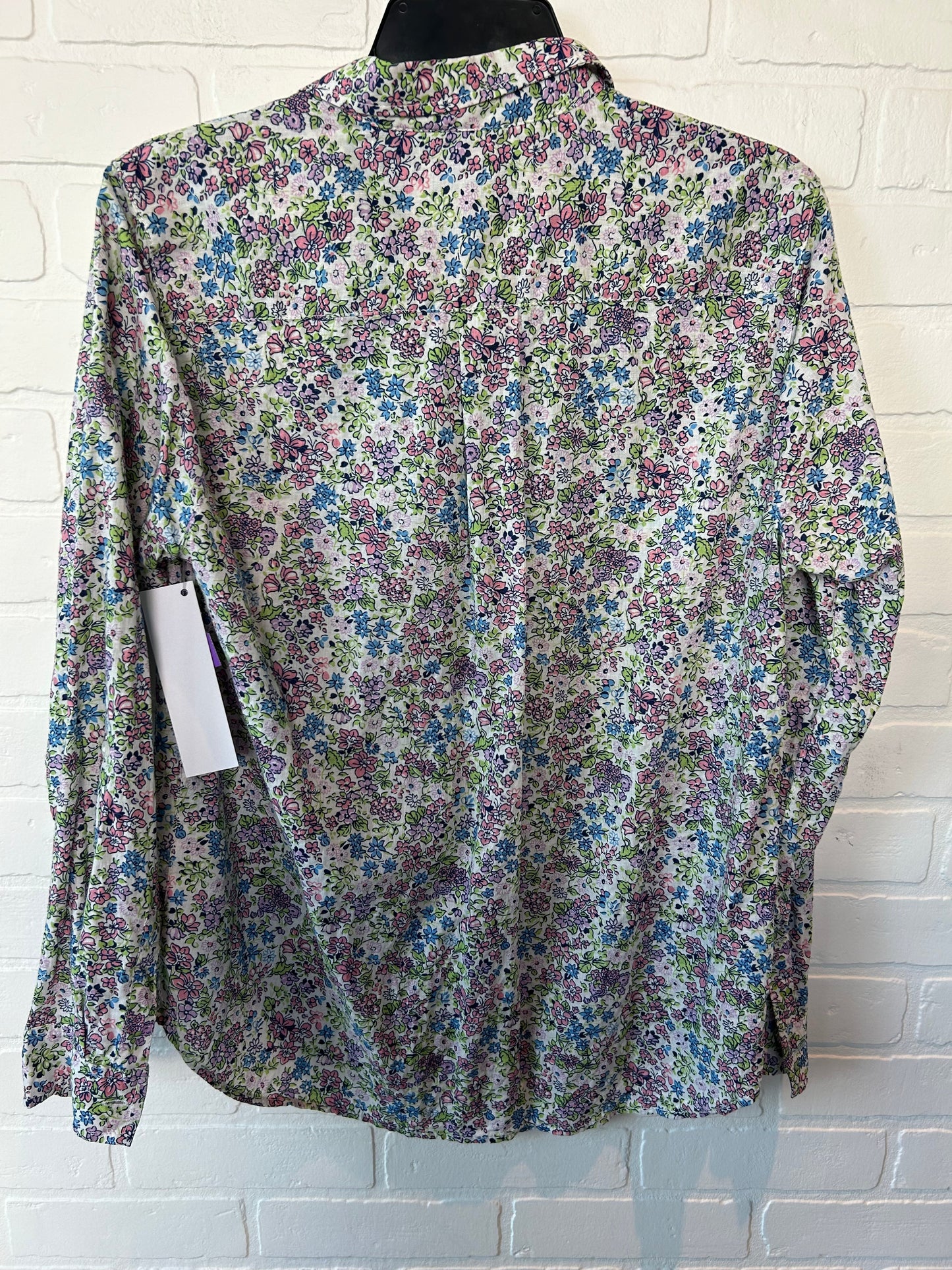 White Blouse Long Sleeve Lands End, Size S