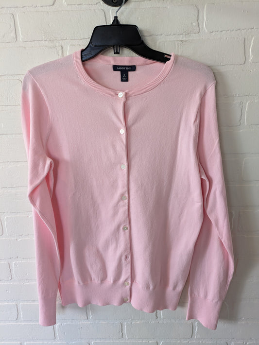 Pink Sweater Cardigan Lands End, Size S