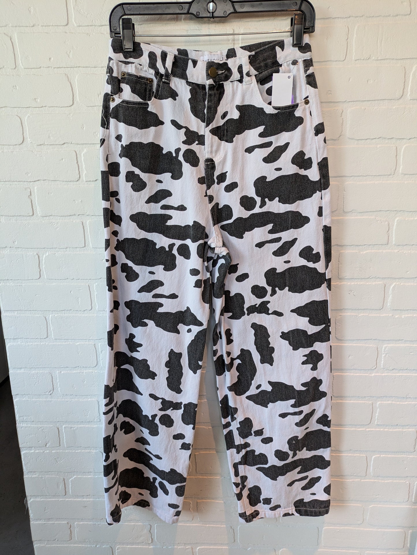 Animal Print Jeans Straight Shekou Size 8