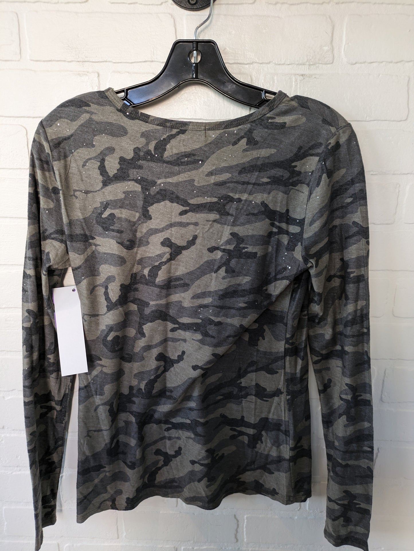 Camouflage Print Top Long Sleeve Michael Stars, Size Xs
