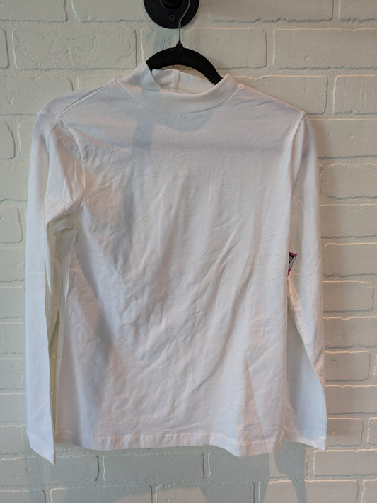 White Top Long Sleeve Basic Croft And Barrow, Size S