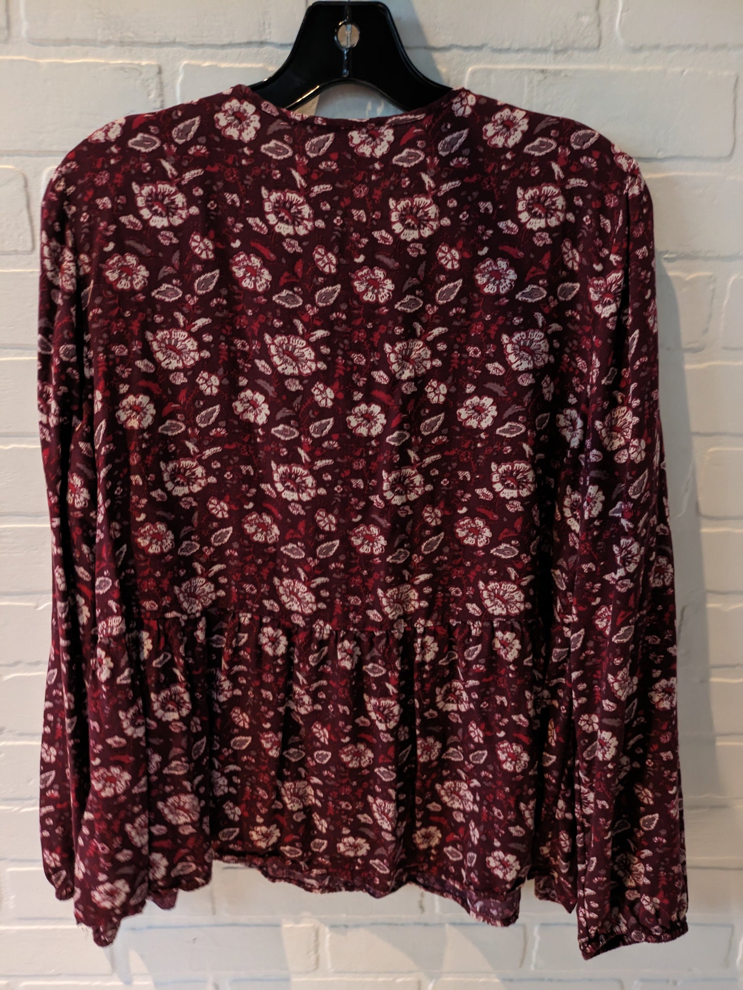 Red Top Long Sleeve Lucky Brand, Size M