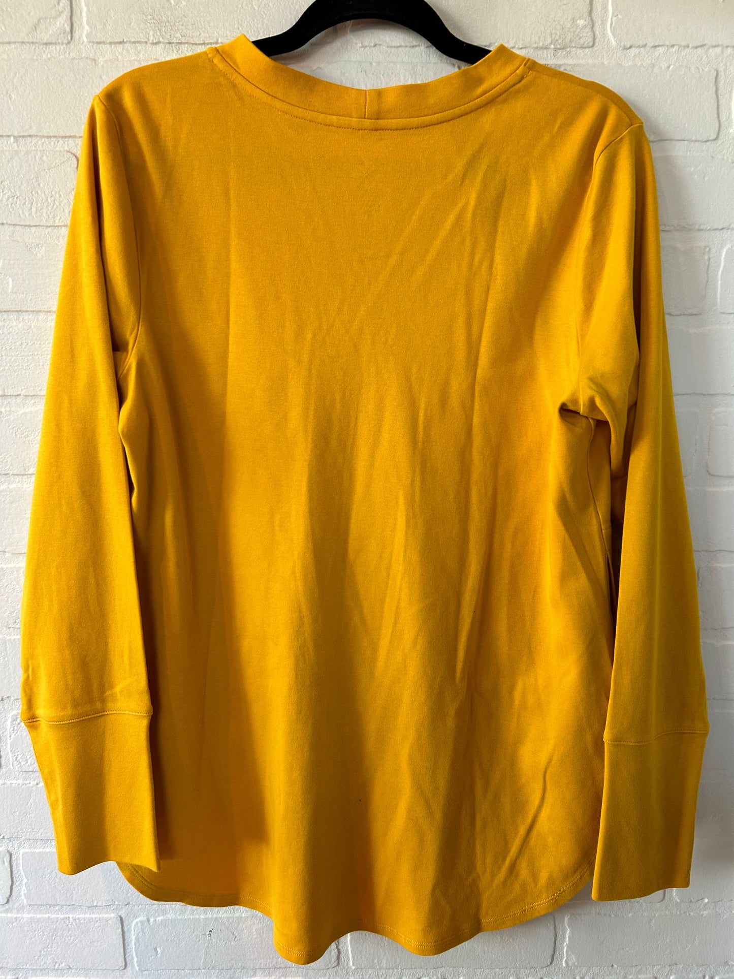 Yellow Top Long Sleeve Isaac Mizrahi Live Qvc, Size M
