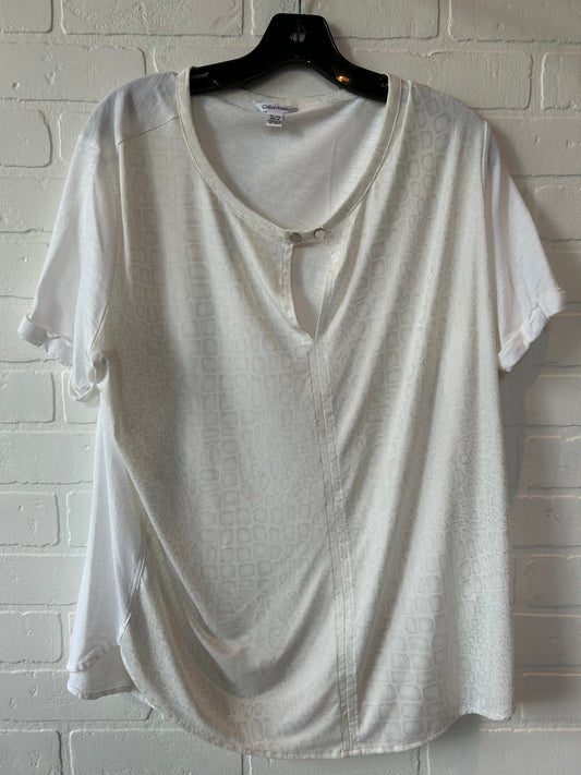 White Top Short Sleeve Calvin Klein, Size Xl