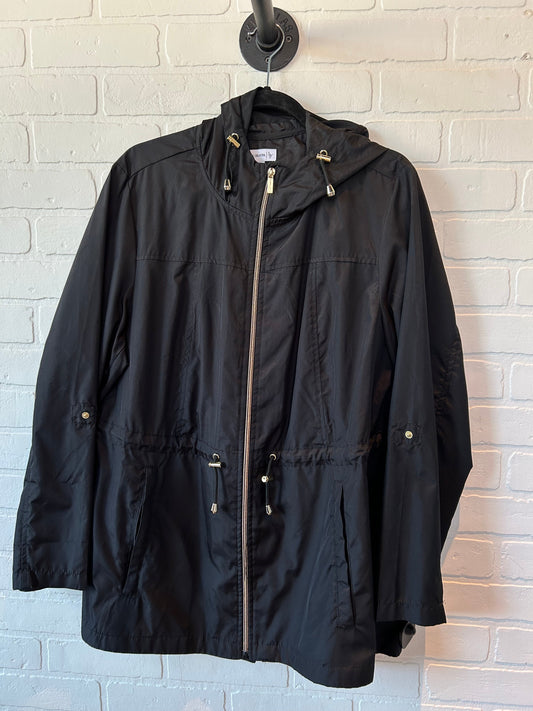 Black Jacket Windbreaker Susan Graver, Size L