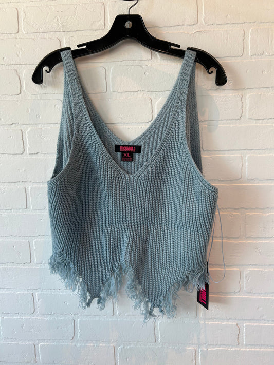 Blue Vest Sweater by ROCK & ROLL DENIM, Size Xl