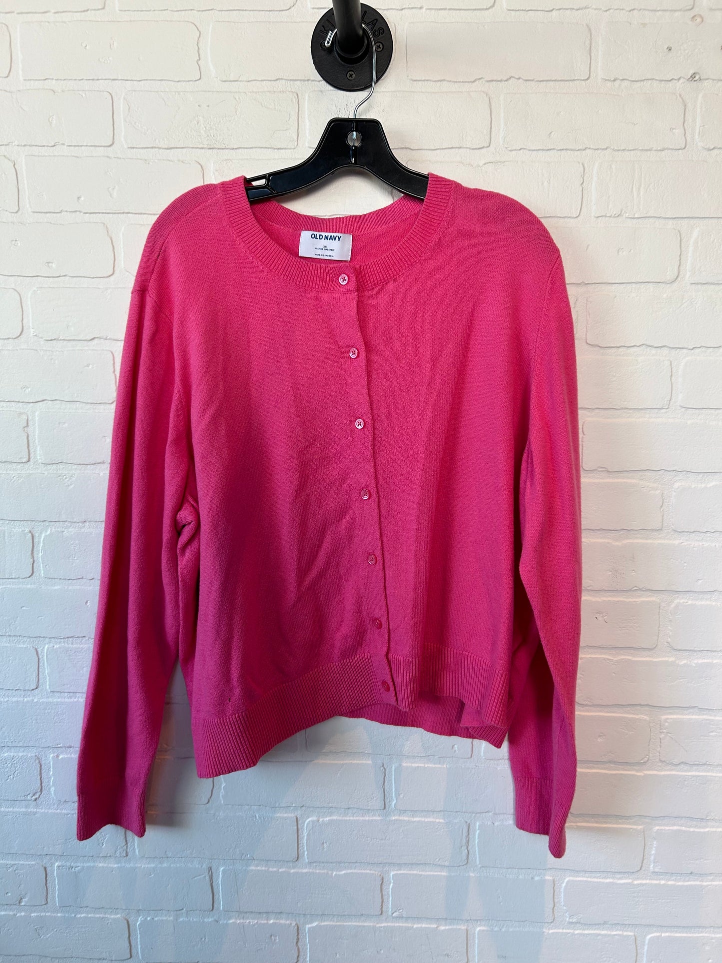 Pink Sweater Cardigan Old Navy, Size 3x
