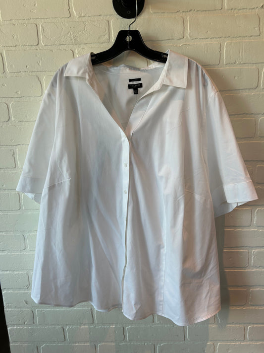 White Blouse Long Sleeve Talbots, Size 3x