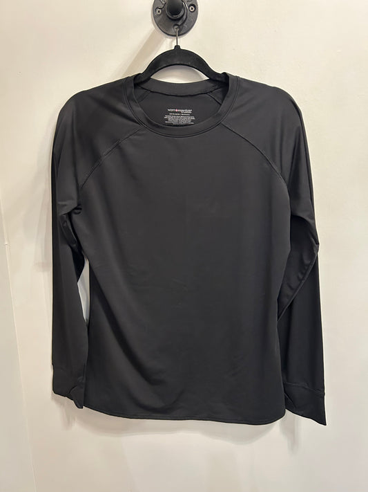 Athletic Top Long Sleeve Crewneck By Cuddl Duds In Black, Size: L