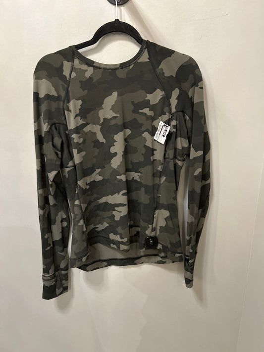 Athletic Top Long Sleeve Crewneck By Lululemon In Camouflage Print, Size: L