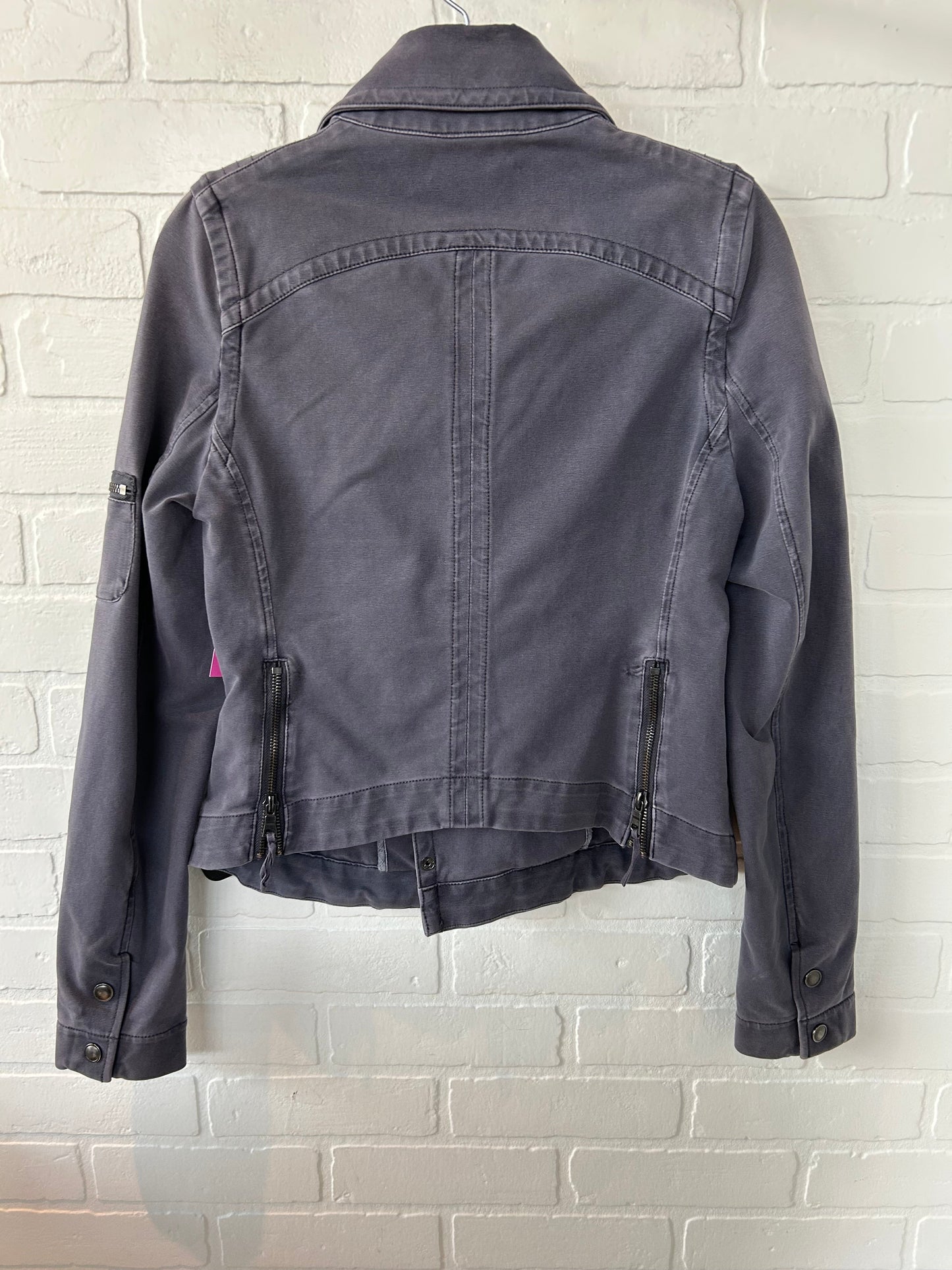 Jacket Moto By Peyton Jensen In Grey Denim, Size: S