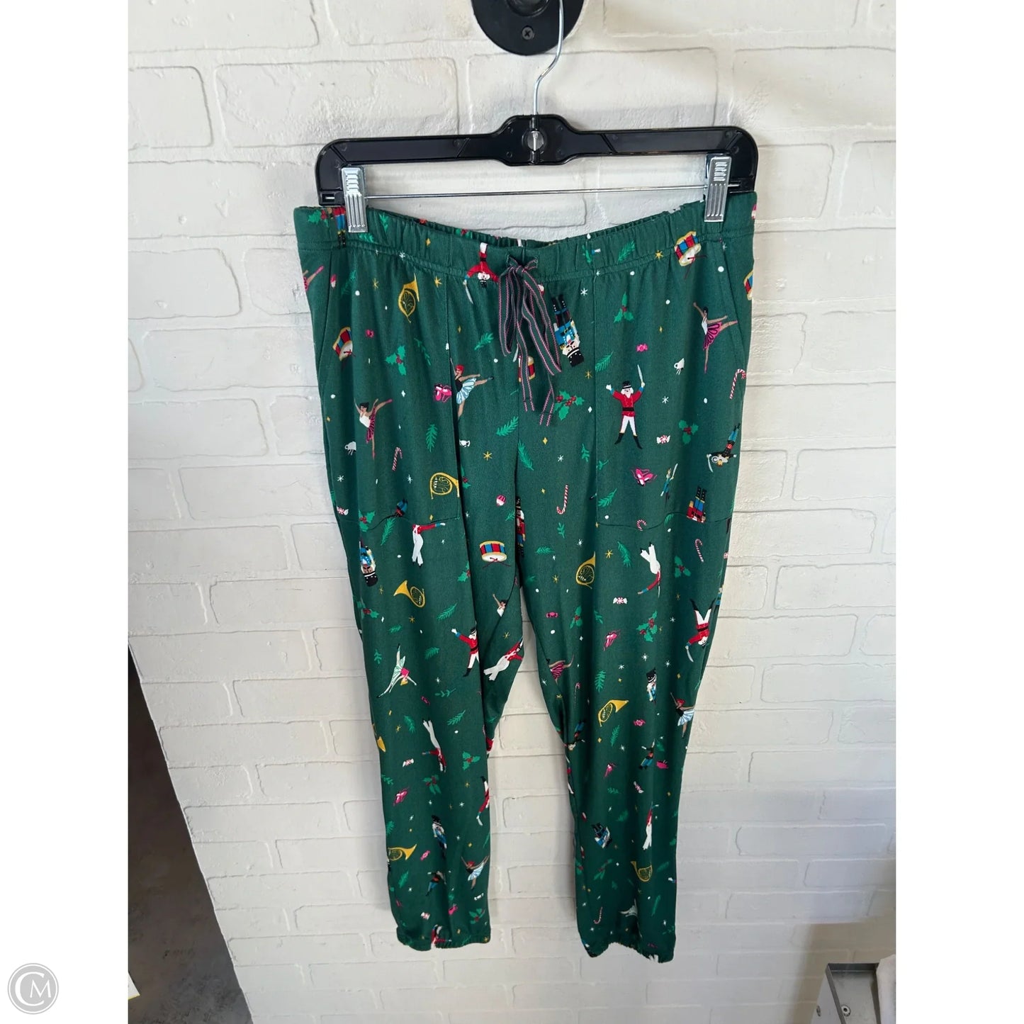 Pajama Pants By Joyspun In Green & White, Size: Xl