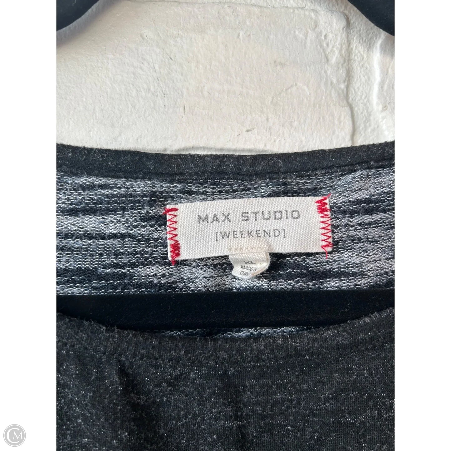 Top 3/4 Sleeve By Max Studio In Grey, Size: Xl