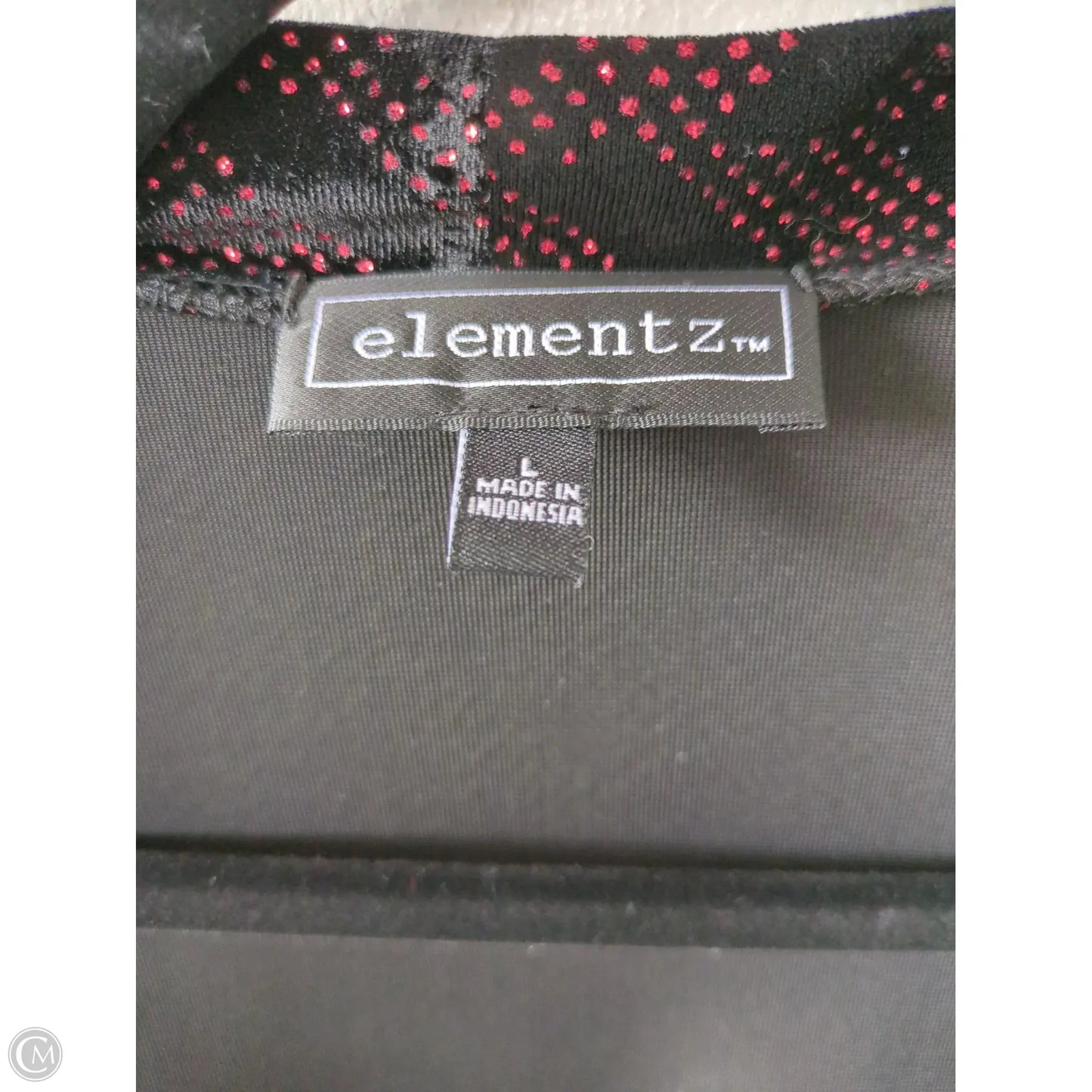 Cardigan By Elementz In Black & Red, Size: L