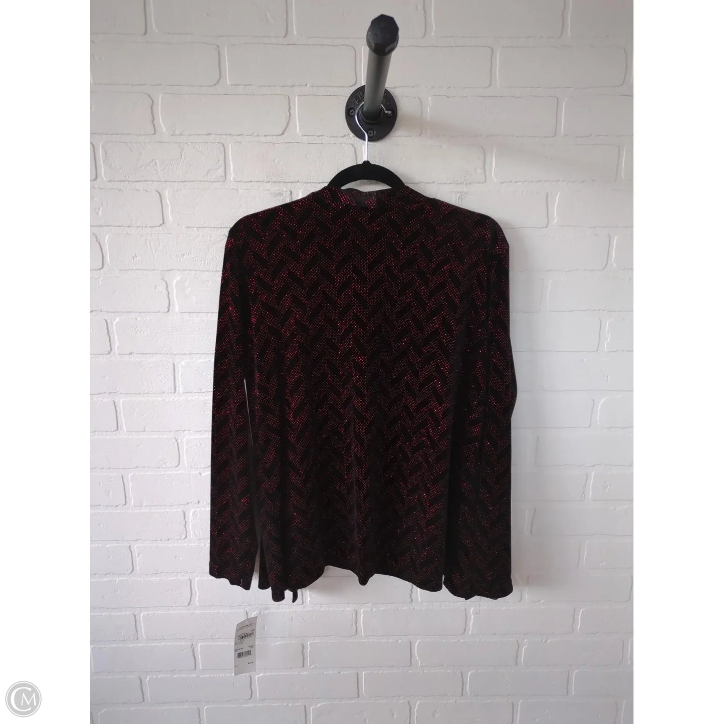 Cardigan By Elementz In Black & Red, Size: L
