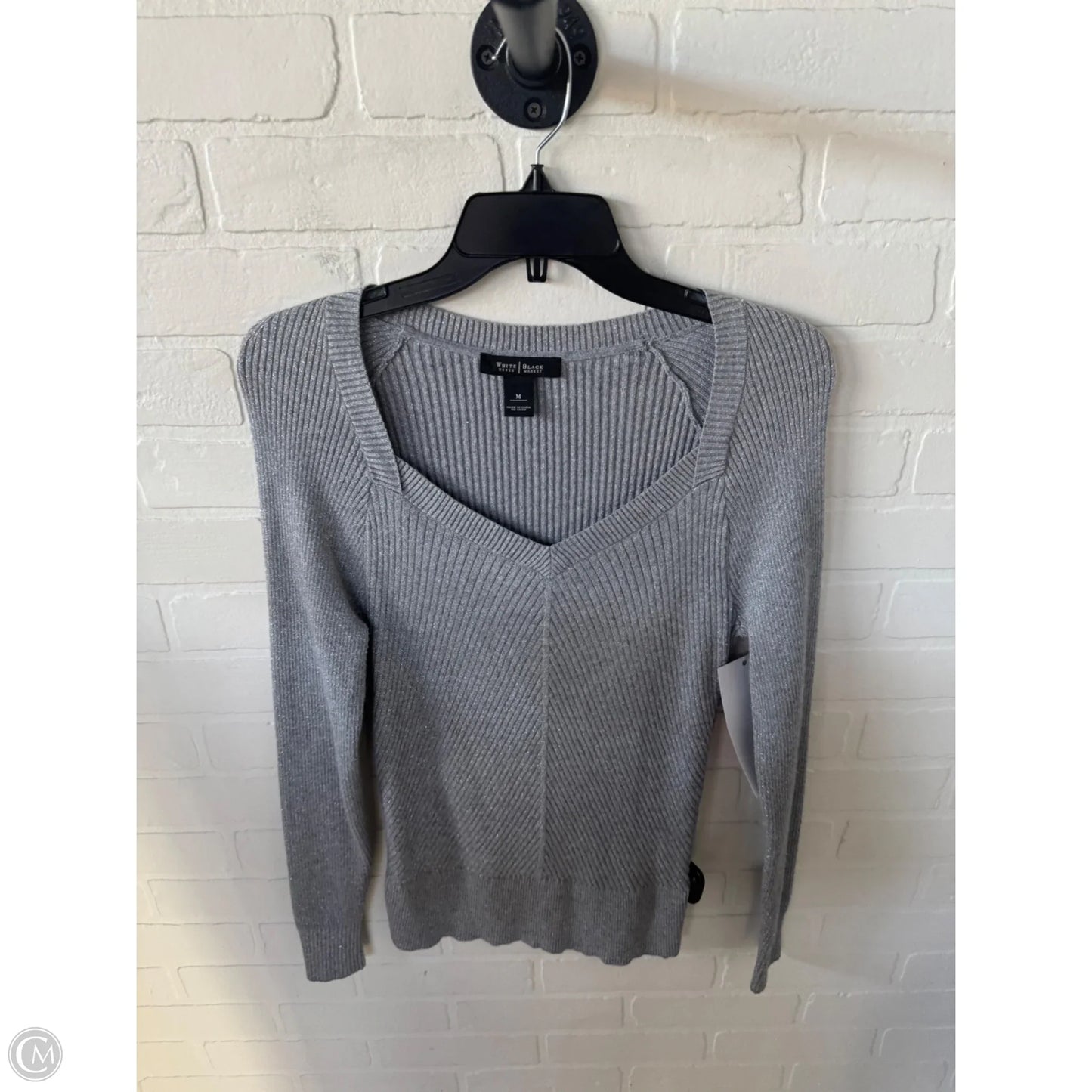 Sweater By White House Black Market In Silver, Size: M