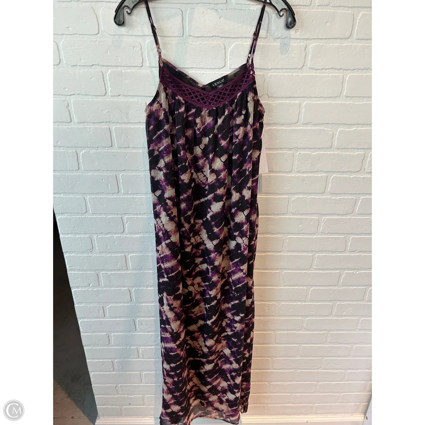Dress Casual Maxi By Venus In Black & Purple, Size: S
