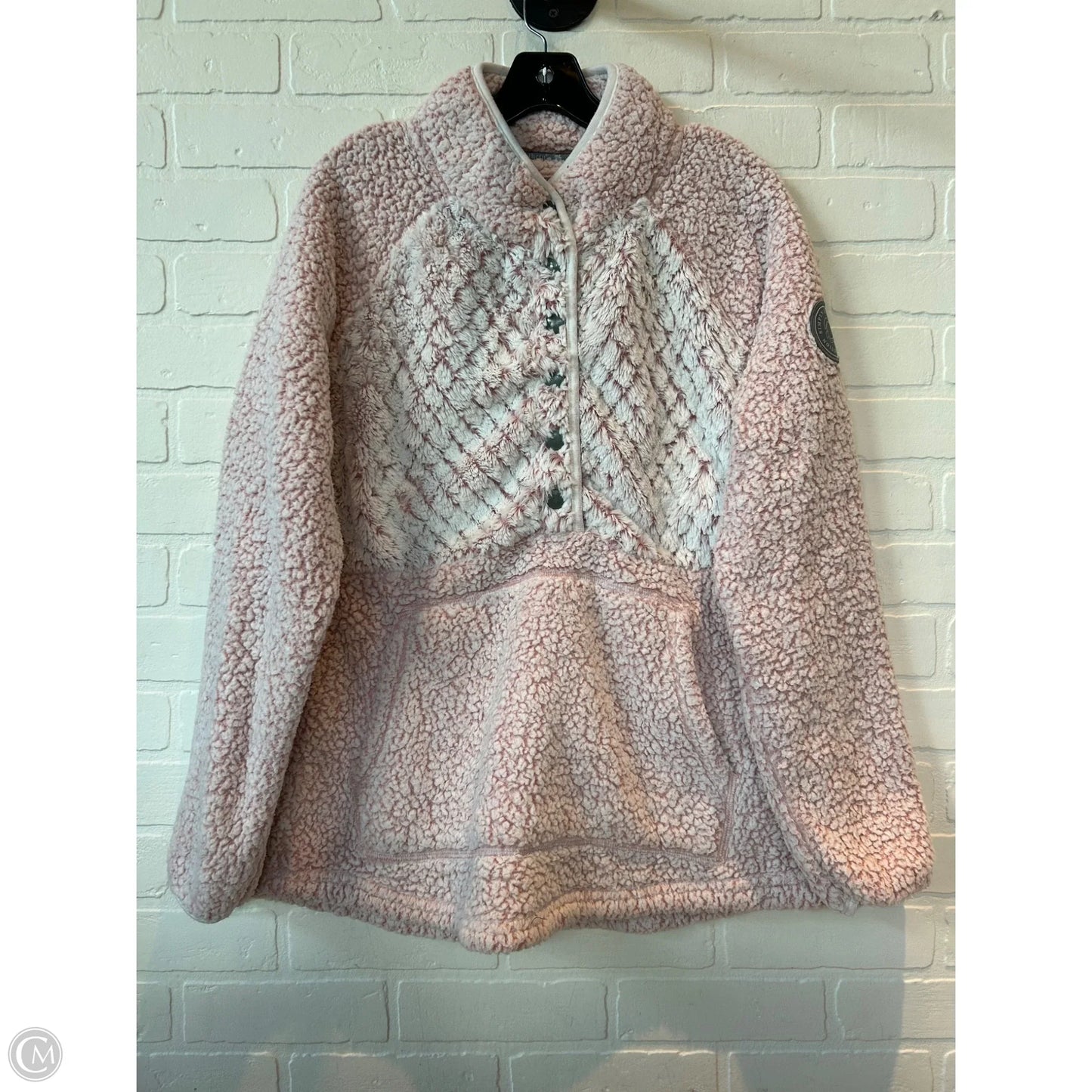 Jacket Fleece By Simply Southern In Pink, Size: Xl