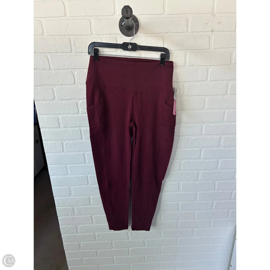 Athletic Leggings By Zenana Outfitters In Red, Size: 18