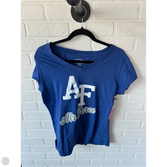 Top Short Sleeve By Clothes Mentor In Blue & White, Size: Xl