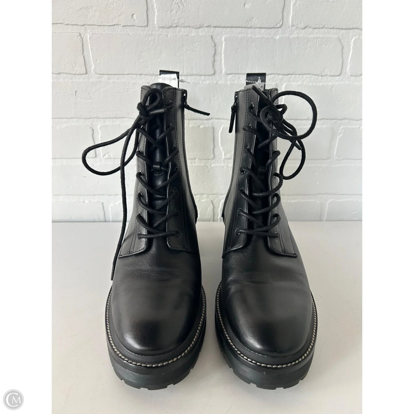 Boots Designer By Tory Burch In Black & Blue, Size: 11