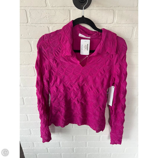 Top Long Sleeve By Ces Femme In Pink, Size: L