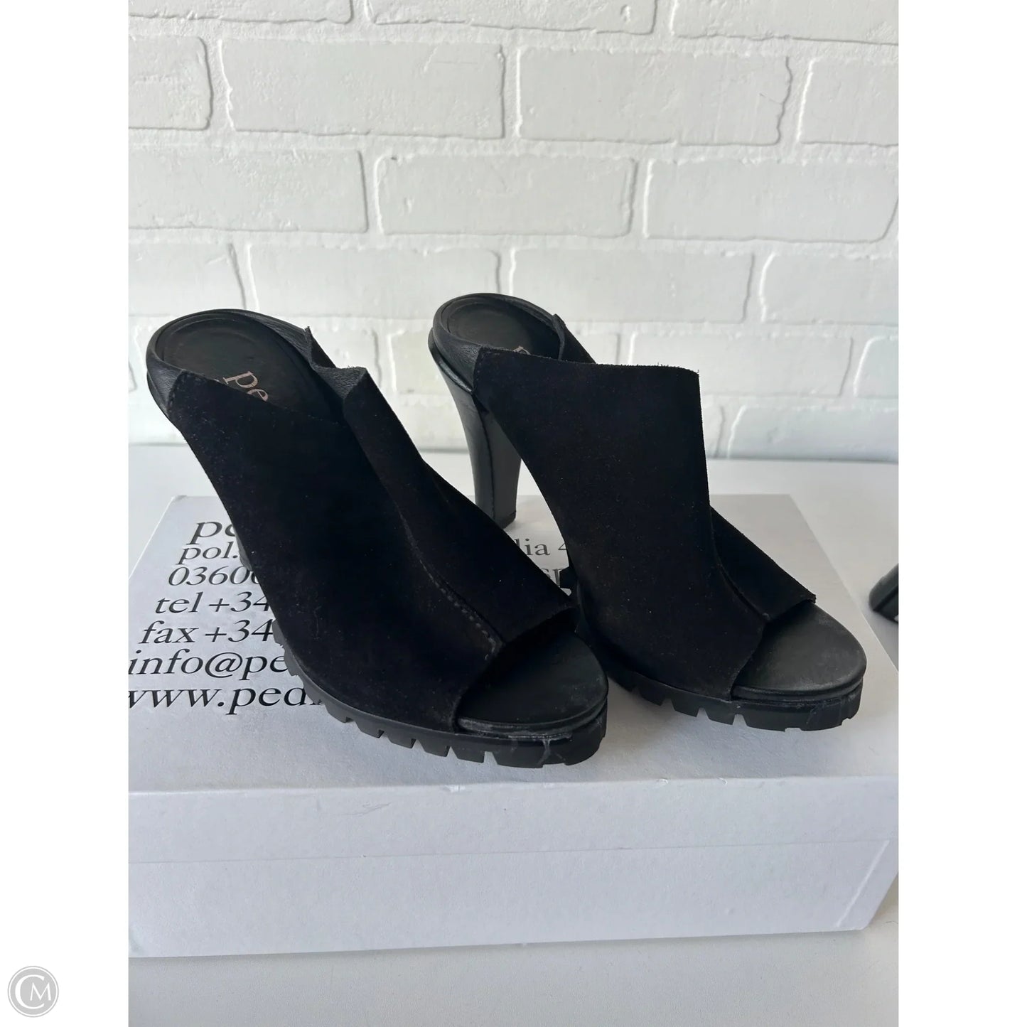 Sandals Heels Block By Cma In Black, Size: 7