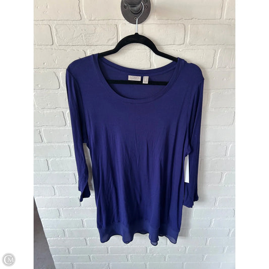Top Long Sleeve By Logo In Blue, Size: L