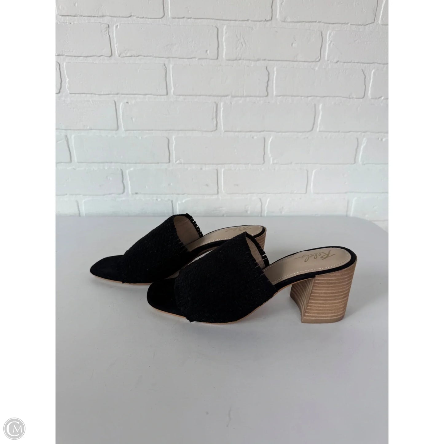 Sandals Heels Block By Rebel In Black, Size: 9