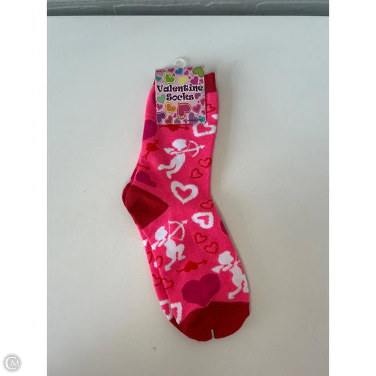 Socks By Clothes Mentor In Pink & White, Size: 0