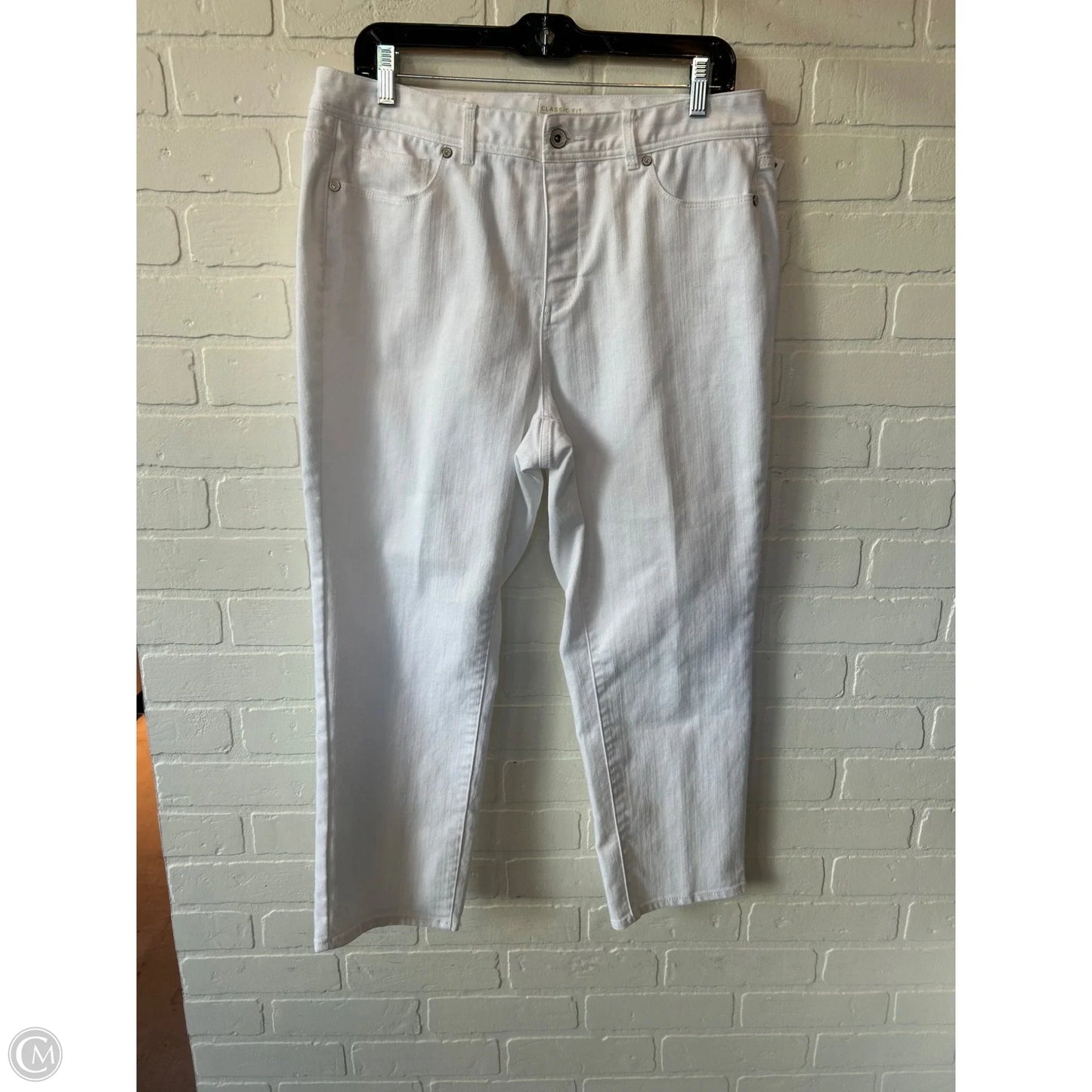Jeans Straight By Coldwater Creek In White Denim, Size: 14p
