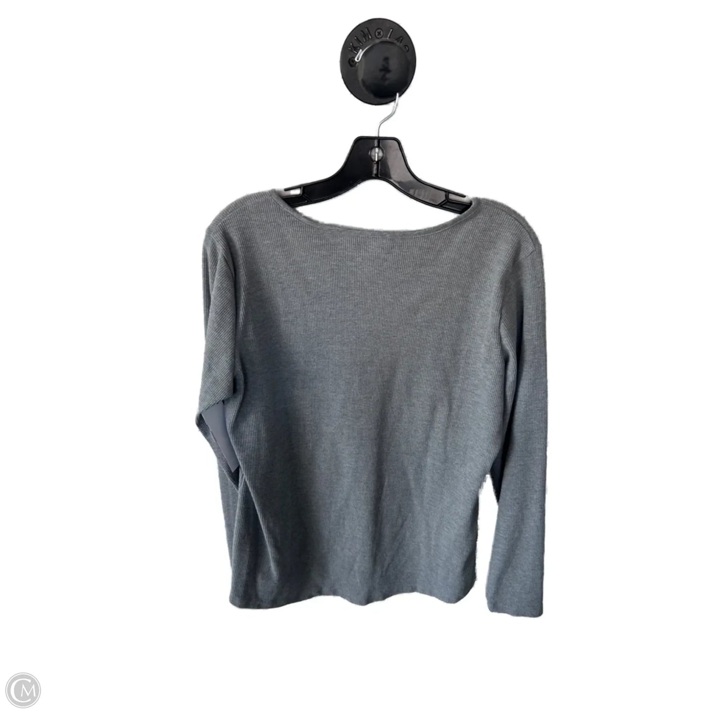 Top Long Sleeve By Eddie Bauer In Grey, Size: L