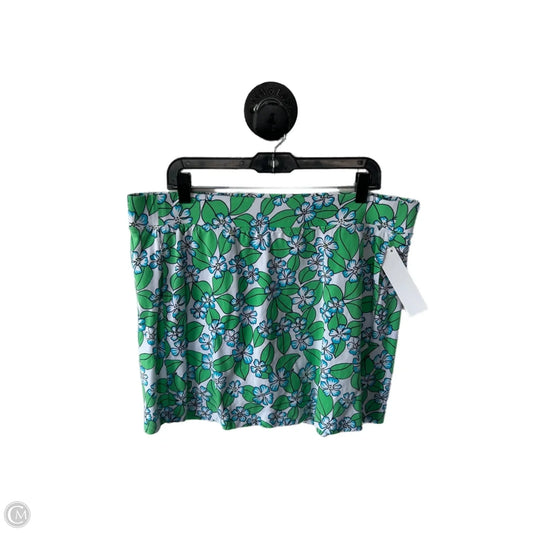Skort By Talbots In Green & White, Size: 16