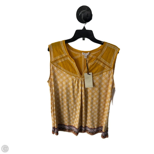 Top Sleeveless By Eliane Rose In Yellow, Size: 2x